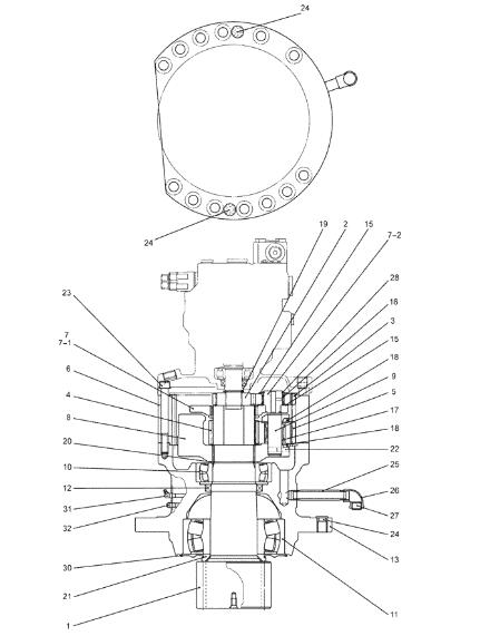 191-2693 зубчатое колесо привода качания экскаватора 199-4487 приложенное к 325C 325D 322C 324D 329D