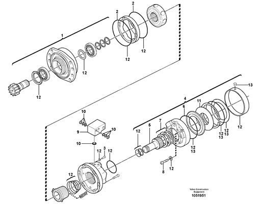 VOE990849 Части запасные для экскаватора O-Ring для VOE EC235C EC240B EC240C EC250D EC250E