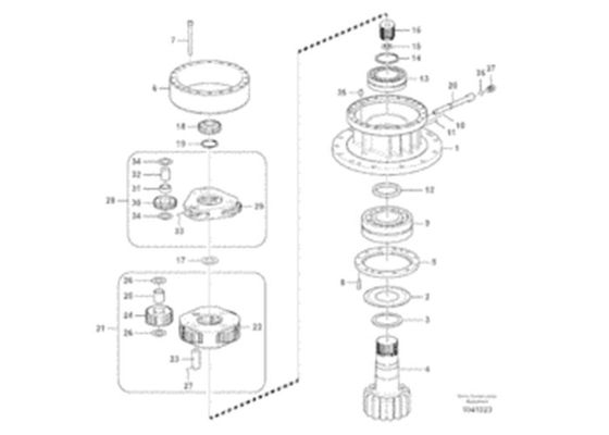 Коробка передач качания шестерни VOE14547272 14547272 для VOE EC290C