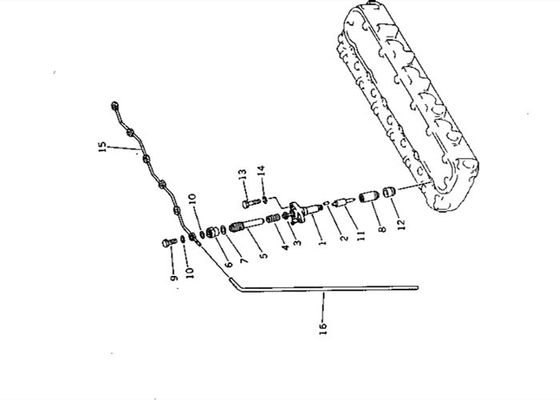 6136-71-5310 Fuel Nozzle Spill Pipe For Komatsu Engine S6D105