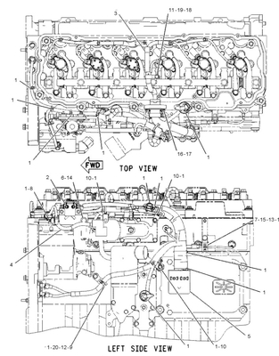 215-3249 монтажная схема инжектора топлива 2153249 для экскаватора 330D 336D двигателя C9